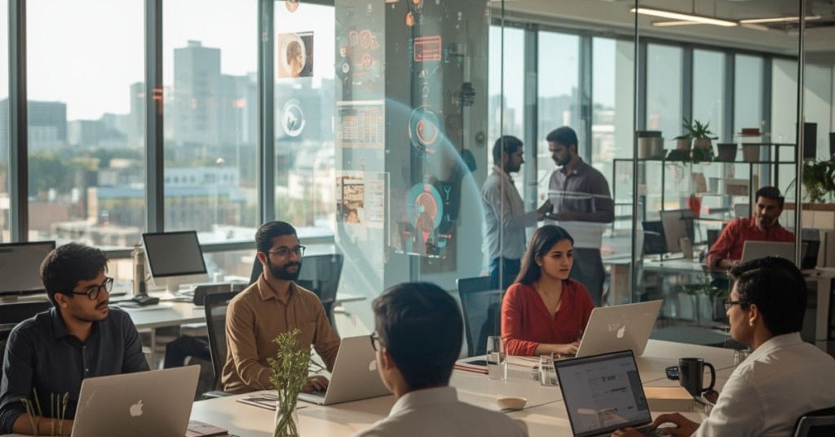 AI स्टार्टअप्स में निवेश करते हुए एक भारतीय निवेशक की कल्पना चित्र